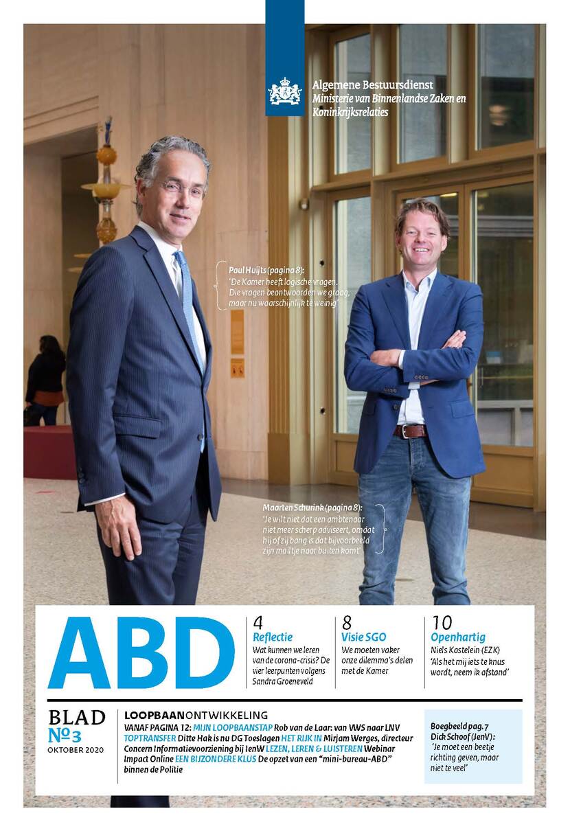 Cover ABD Blad met foto van Paul Huijts en Maarten Schurink